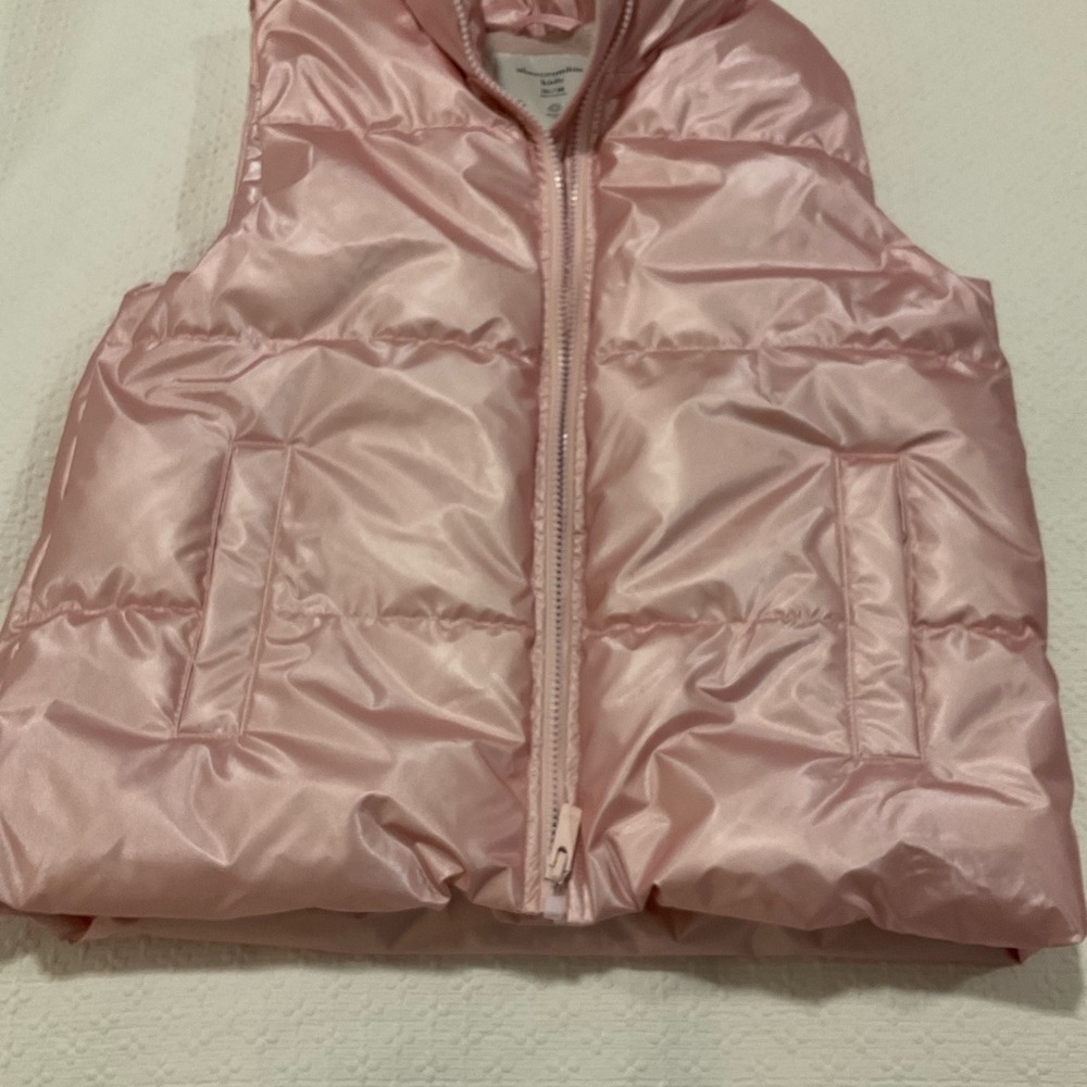 Abercrombie Kids Light Pink Puffer Vest